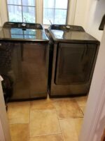 7.4 cu. ft. Capacity Gas Dryer with Sensor Dry in Brushed Black