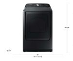7.4 cu. ft. Capacity Gas Dryer with Sensor Dry in Brushed Black