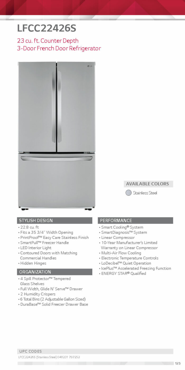 23 cu. ft. French Door Counter-Depth Refrigerator