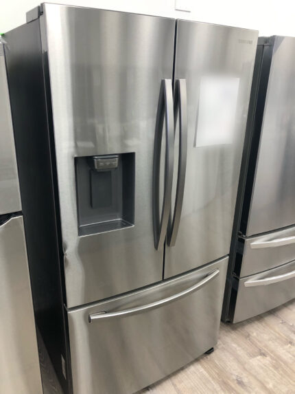 27 cu. ft. Large Capacity 3-Door French Door Refrigerator with External Water & Ice Dispenser in Stainless Steel