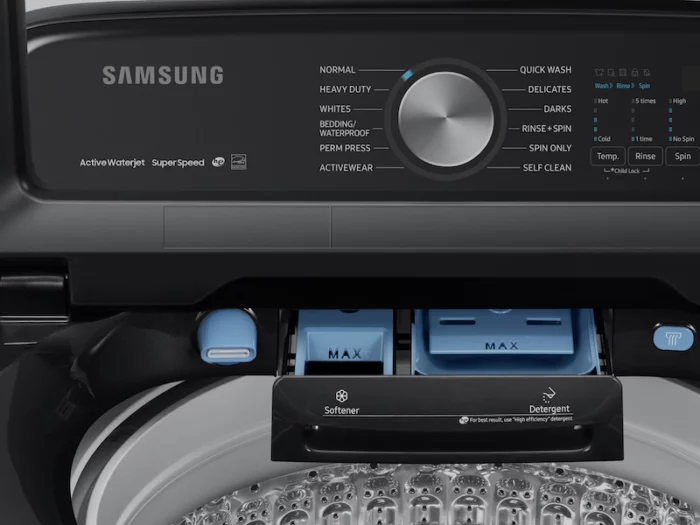 5.0 cu. ft. Top Load Washer with Super Speed in Black Stainless Steel