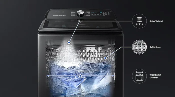 5.0 cu. ft. Top Load Washer with Super Speed in Black Stainless Steel