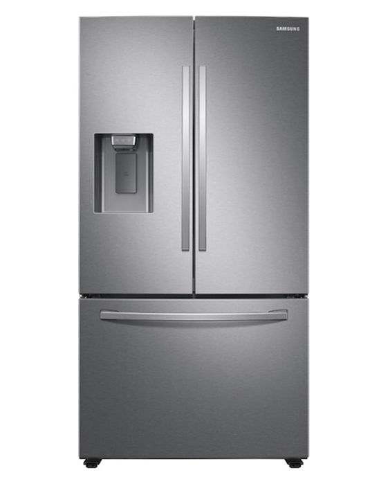 27 cu. ft. Large Capacity 3-Door French Door Refrigerator with External Water & Ice Dispenser in Stainless Steel